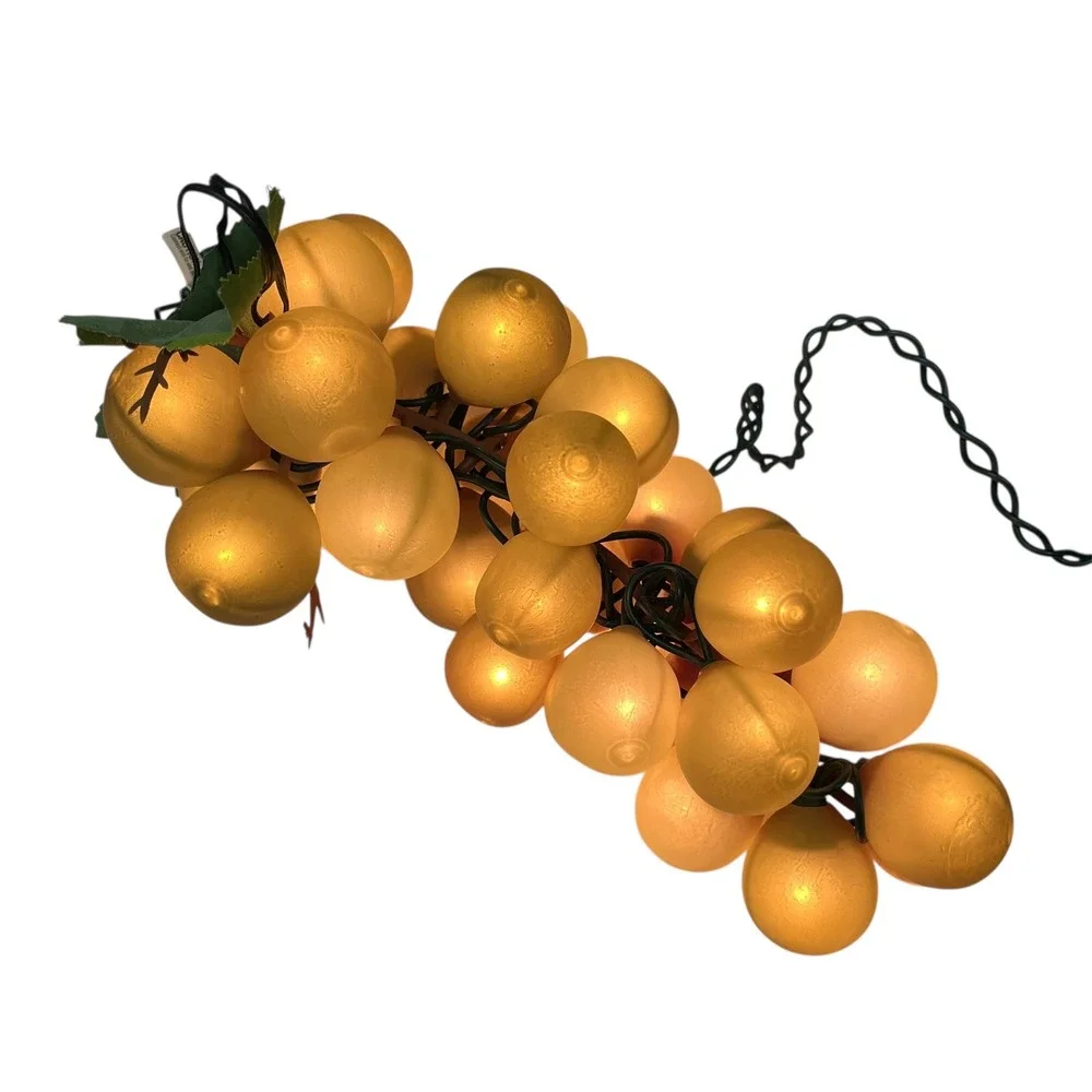 Faux Green Grape Cluster String Lights Decorative Accents‎ 1 Foot Indoor/Outdoor